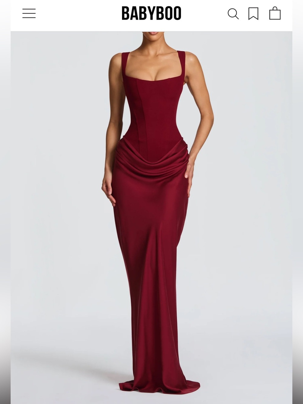 Babyboo CORNELIA MAXI DRESS - BURGUNDY Size M